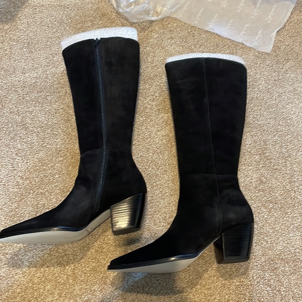 NWT The Perfect Black suede boots - Picture 11 of 12